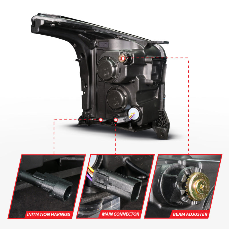 ANZO 15-20 GMC Yukon (Incl XL - Factory Halogen Models) Full LED Proj Headlights Black - Pass. Side 111635X-R 111635X-R User 1