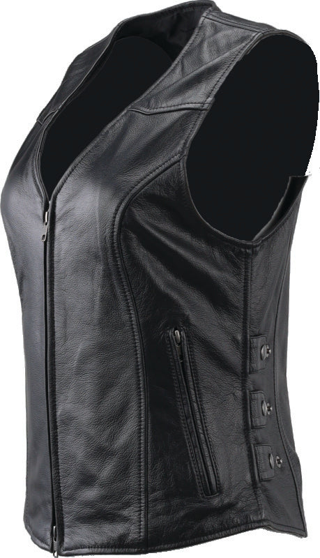 Kuryakyn Leather By River Road Plains Leather Vest Black Womens - Small 094412 094412 User 1
