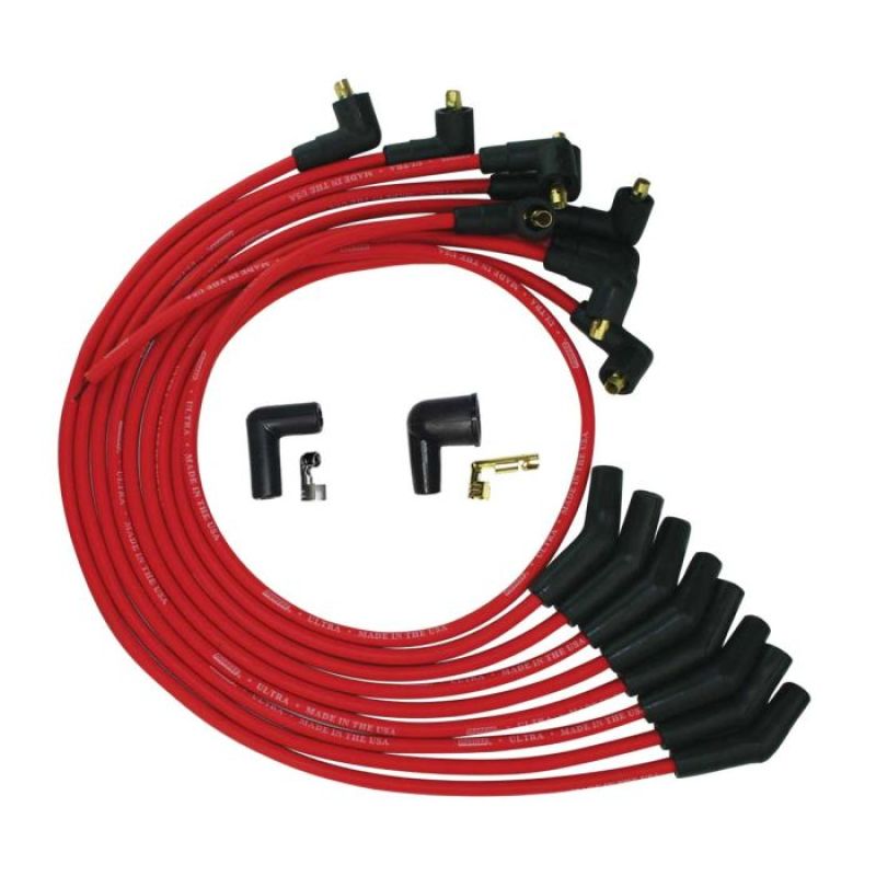 Moroso Ford 260/289/302 135 Deg Spark Plug Boot Non-HEI Ultra Spark Plug Wire Set - Red 52071 52071 User 1