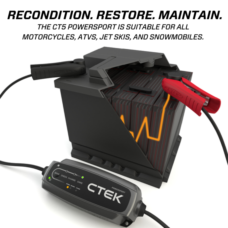 CTEK Battery Charger - CT5 Powersport - 2.3A 40-339 40-339 Features and Benefits