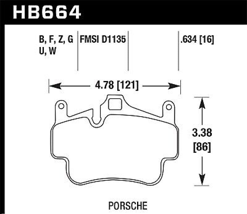 Hawk Performance Hawk Porsche 911 ER-1 Endurance Racing Brake Pads (Works with Iron/Metal Rotors) HB664D.634 HB664D.634 User 1