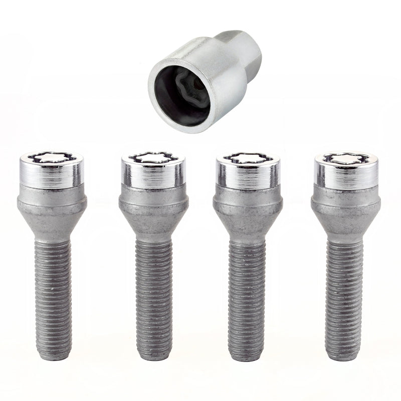 McGard Wheel Lock Bolt Set - 4pk. (Cone Seat) M12X1.5 / 17mm Hex / 40.5mm Shank Length - Chrome 27013 27013 Photo - Primary
