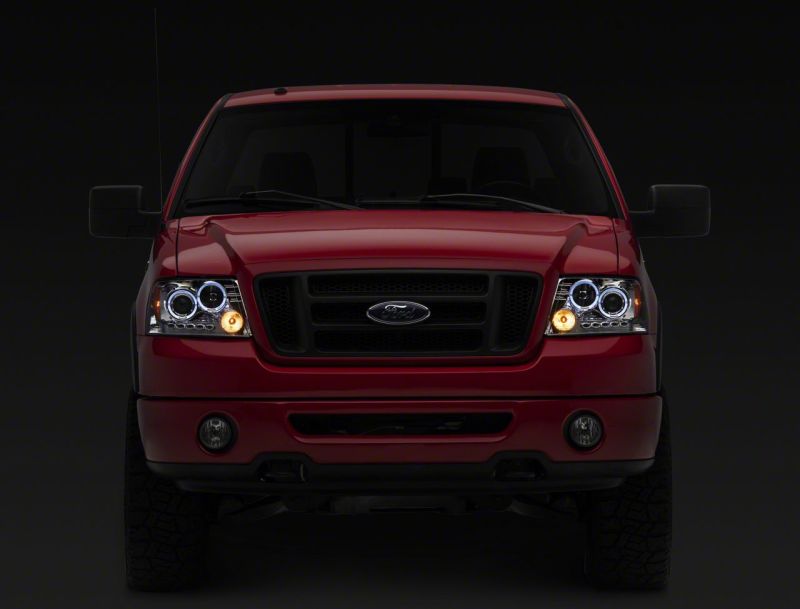 Raxiom 04-08 Ford F-150 Dual LED Halo Projector Headlights- Chrome Housing (Clear Lens) T542850 T542850 Photo - Close Up