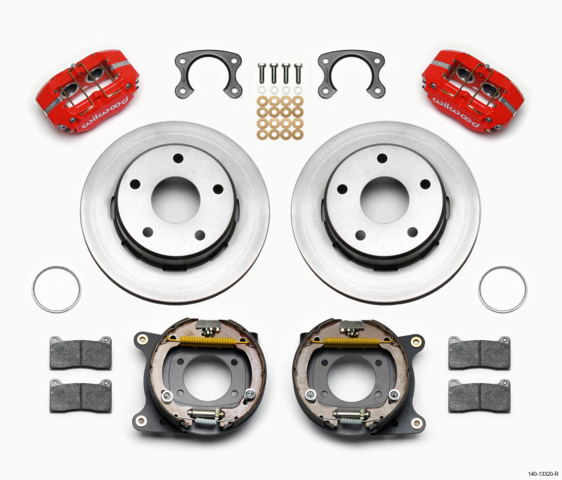 Wilwood DPL P/S Park Brake Kit, Red, Small Ford 2.36" Off, Bronco 5 x 5.50 140-13320-R Photo - Primary