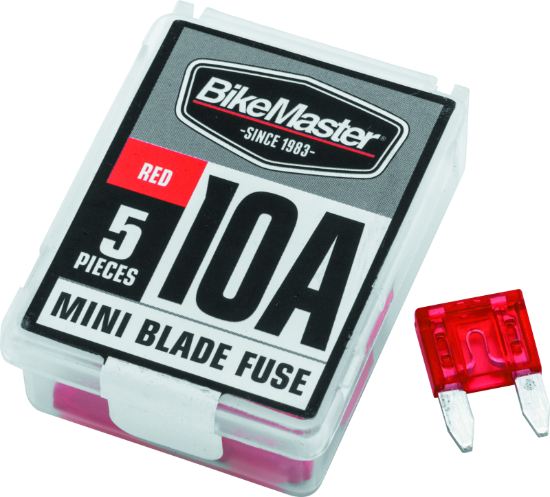 BikeMaster 5Piece 10A Replacement Mini Blade Fuse 152444 152444 Photo - Primary
