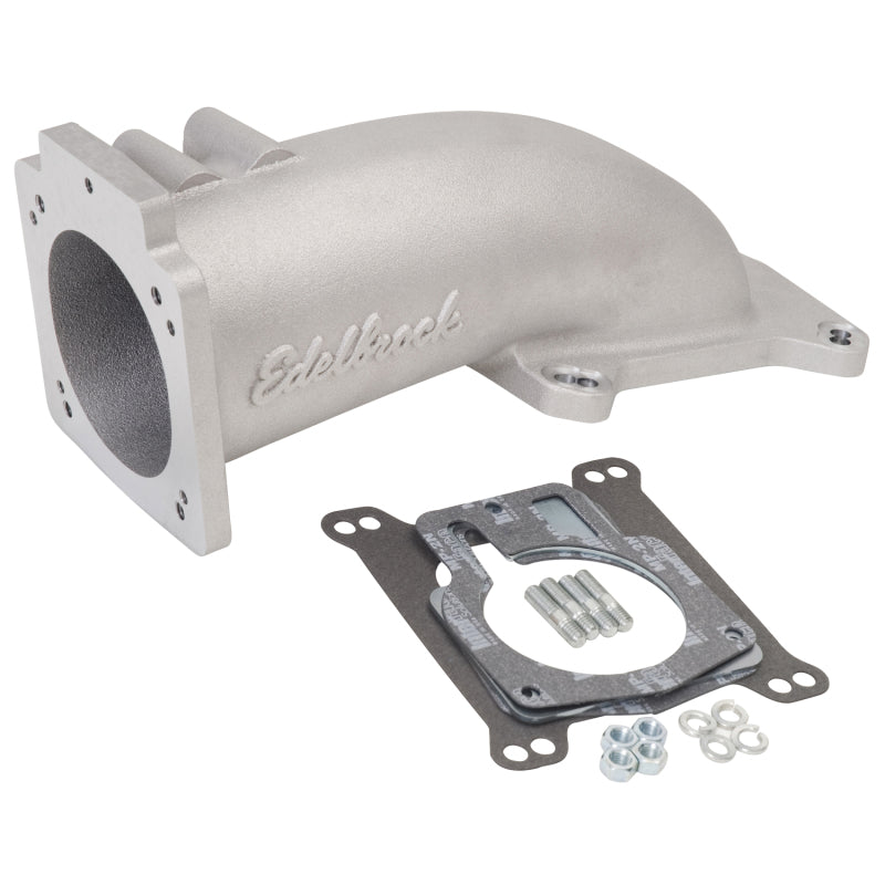Edelbrock Ultra Low Profile Intake Elbow, 90mm Throttle Body to Square-Bore Flan 3847 Photo - Primary