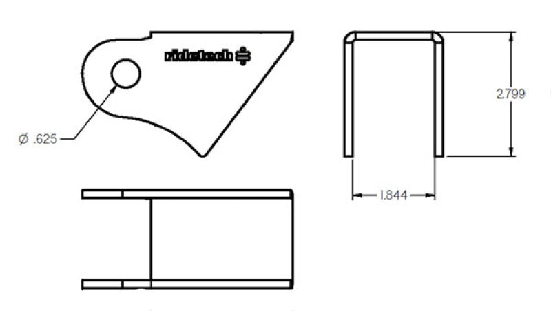 Ridetech Tri Link Frame Rod End Bracket 1-3/4in Wide 90000161 90000161 User 1