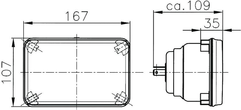 Hella Headlight Assembly: 1999-2005 Volkswagen Golf IV generation; ECE Off-R 003177871 Technical Drawing