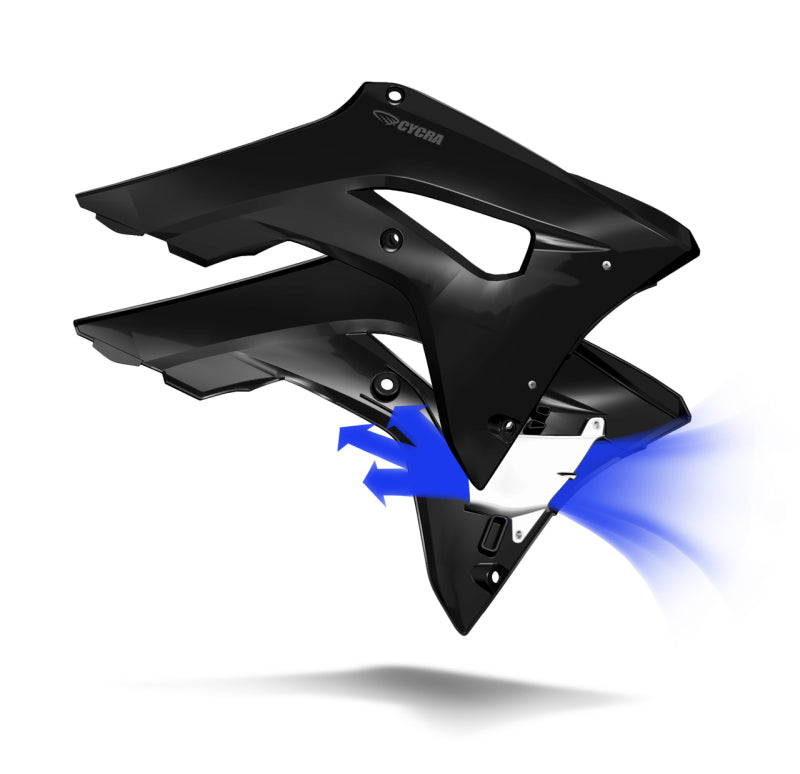 Cycra 18-21 Honda CRF250R Powerflow Radiator Shrouds Black 1CYC-1889-12 1CYC-1889-12 Photo - Primary