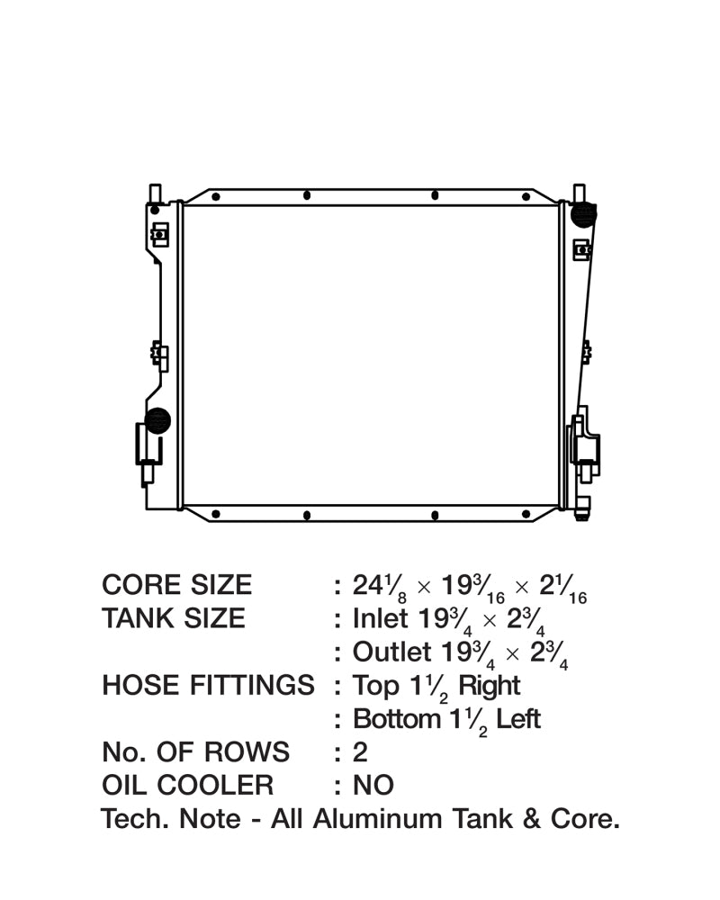 CSF 05-13 Ford Mustang V6&V8 (Automatic & Manual) (COMBO UNIT) 7037 Technical Drawing