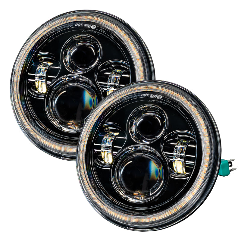 ORACLE Lighting Oracle 07-18 Jeep Wrangler JK Switchback LED Halo Headlights - Amber/White - Switchback 5769-123 5769-123 Photo - Primary