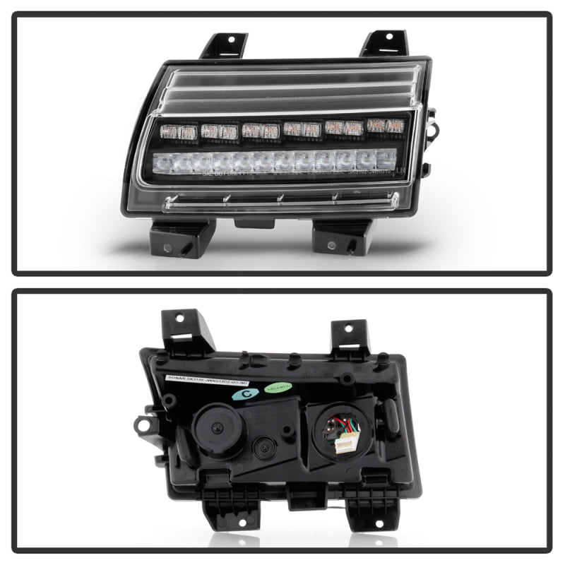 Spyder Jeep Wrangler 2018-2019 ( LED Model Only) LED Front Bumper Lights - Sequential Signal - Black 5086808 5086808 User 1