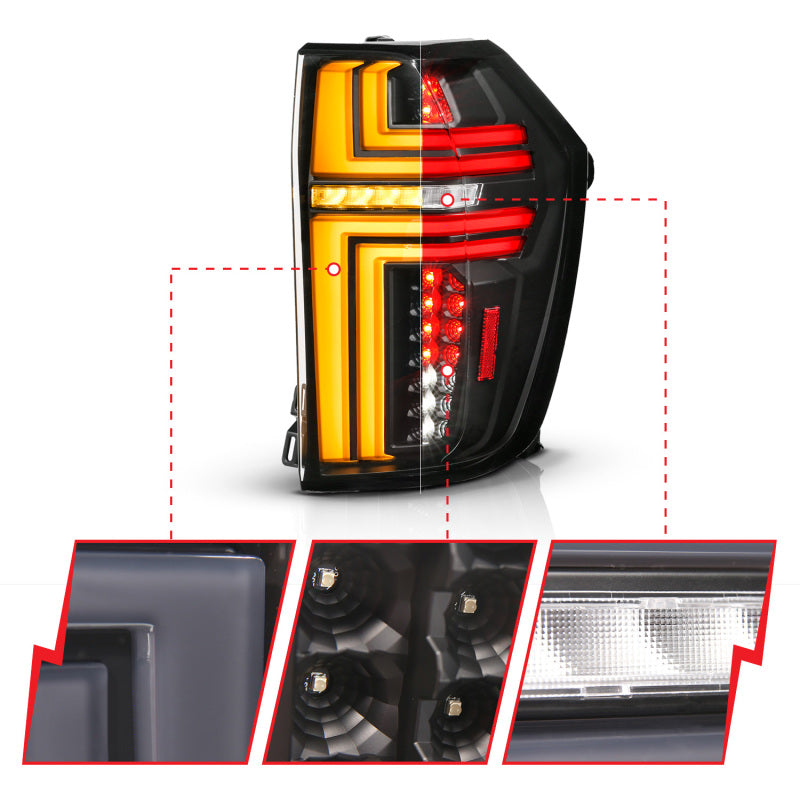 ANZO 21-24 Chevy Suburban/Tahoe Full LED Tail Lights SeqSig Black - Pair 311483A 311483A User 1