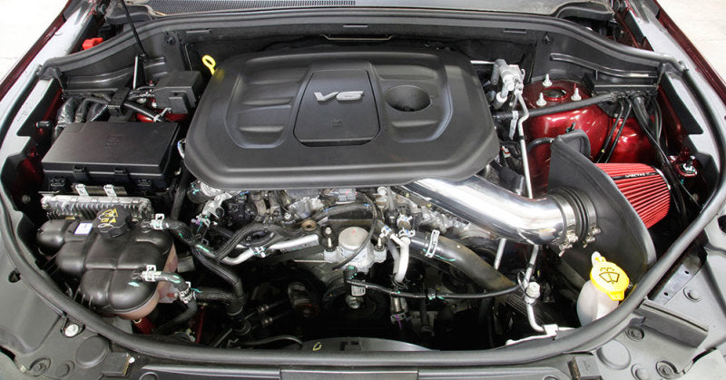 Spectre 16-18 Jeep Grand Cherokee V6-3.6L F/I Air Intake Kit - Polished w/Red Filter 9071 9071 Photo - Mounted
