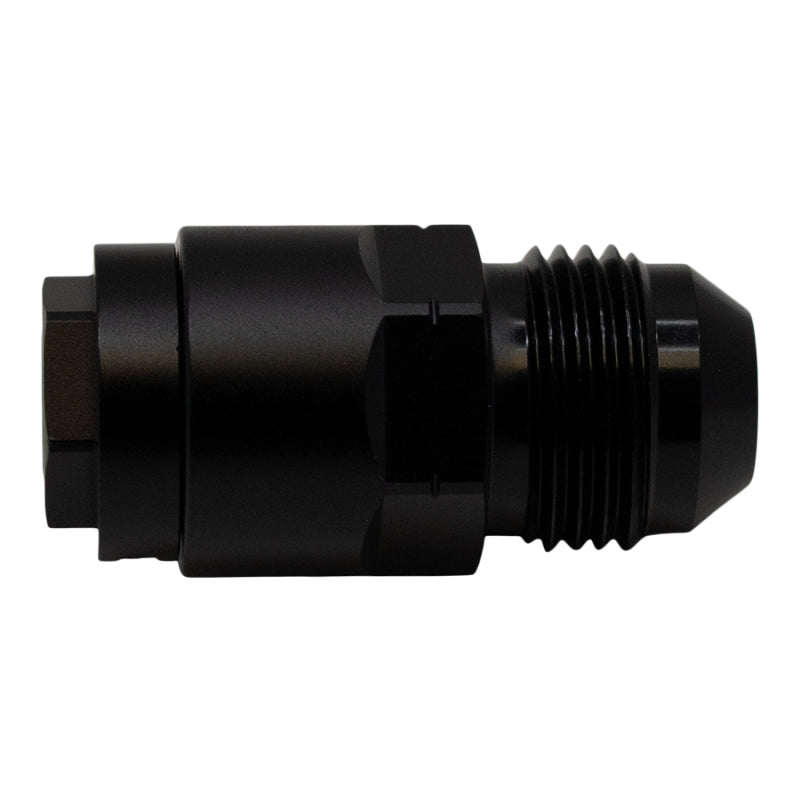 DeatschWerks 8AN Male Flare to 5/16in Female EFI Quick Connect Adapter - Anodized Matte Black 6-02-0143-B 6-02-0143-B Photo - Primary