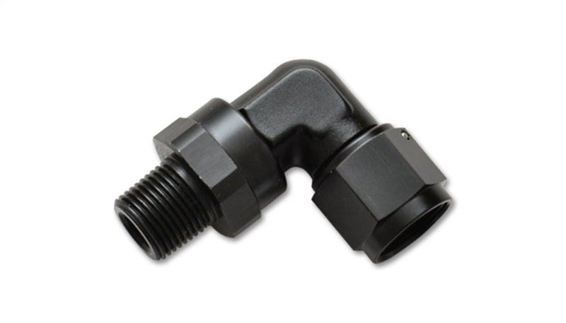 Vibrant -10AN Female to 1/2"NPT Male Swivel 90 Degree Adapter Fitting 11390 Photo - Primary