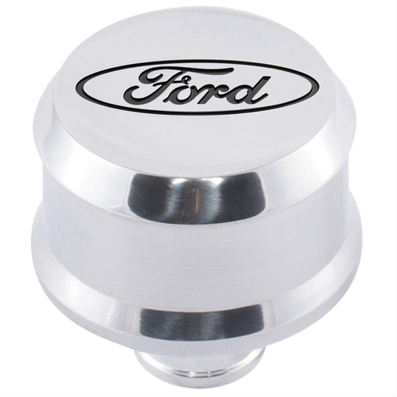 Ford Valve Cover Breather w/ Slant Edge Alm Polished FRD302-438 302-438 Photo - Primary
