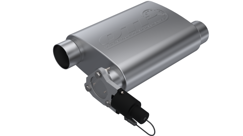 QTP 3in Weld-On 304SS Reverse Screamer Muffler w/Bolt-On QTEC Electric Cutout 13301C 13301C Photo - Primary