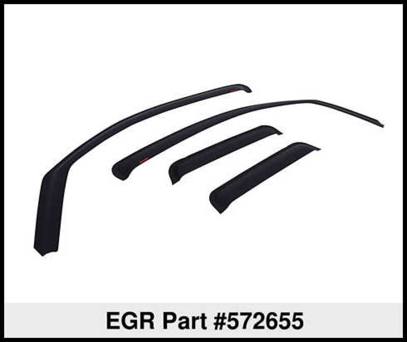 EGR 09-12 Dodge Ram F/S Pickup Quad Cab In-Channel Window Visors - Set of 4 - Matte (572655) 572655 572655 Thumbnail