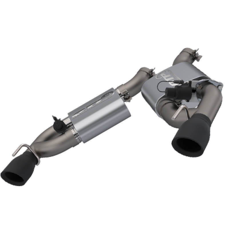 QTP 16-18 Chevrolet Camaro SS 6.2L 304SS Screamer Axle Back Exhaust w/3.5in Dual Black Tips 400116B 400116B Photo - Primary