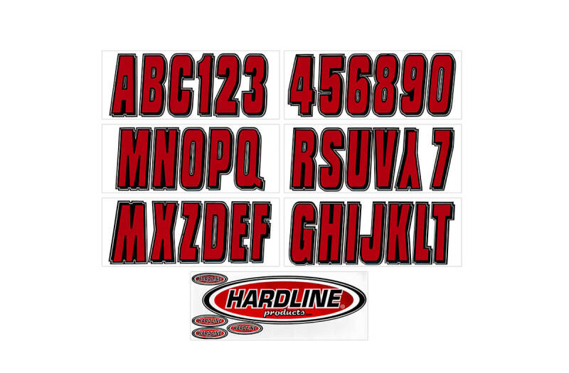 Hardline Boat Lettering Registration Kit 3 in. - 320 Ox Blood Red/Black ROBLK320 ROBLK320 Photo - Primary