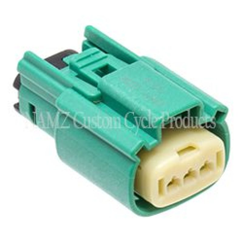 NAMZ 2007 VROD CAW/CD/CDX Main Harness Molex MX-150 3-Pos Male Connector - Green (HD 72540-07GN) NM-33471-0304 NM-33471-0304 Photo - Primary