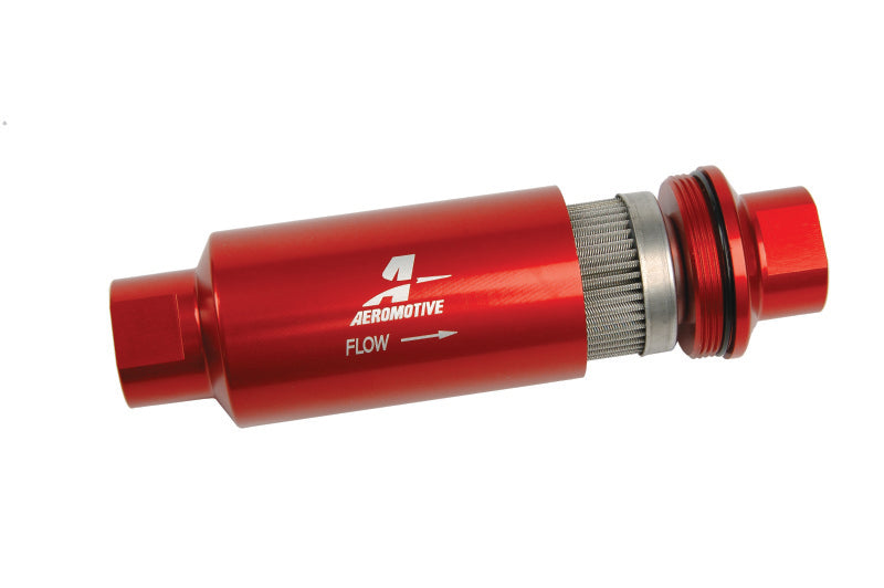 Aeromotive 100 Micron, ORB-10 Red Fuel Filter 12304 Photo - Primary