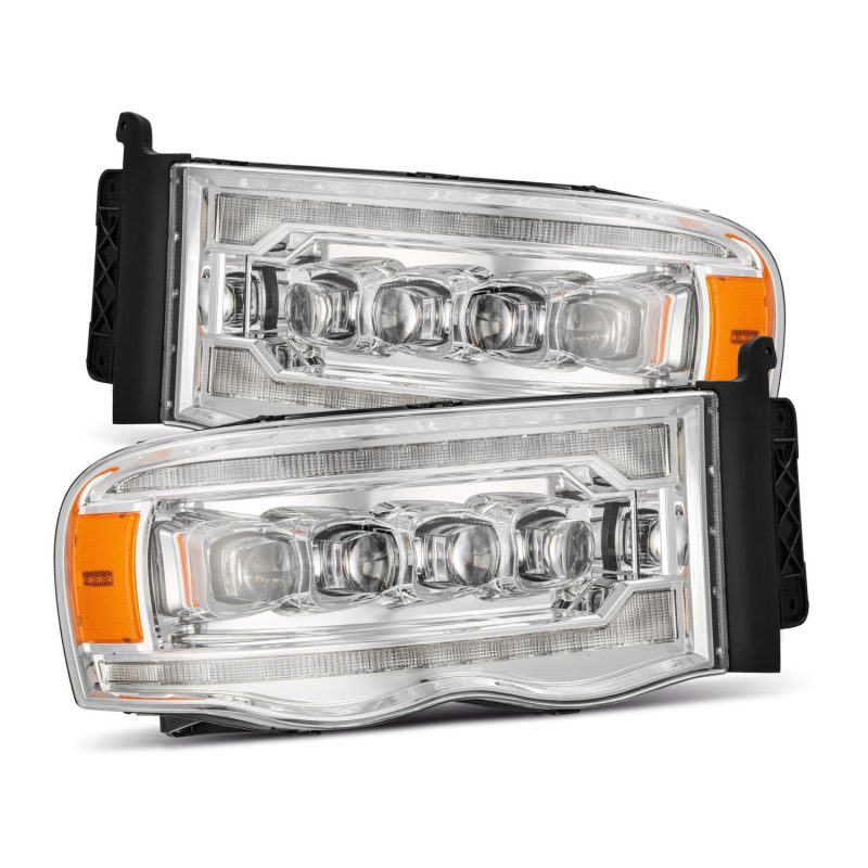 AlphaRex 02-05 Dodge Ram 1500 NOVA LED Proj Headlights Plank Style Chrome w/Activ Light/Seq Signal 880565 880565 Photo - Primary