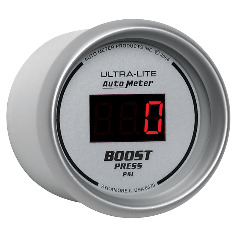 Autometer Gauge, Boost, 2 1/16", 60psi, Digital, Silver Dial W/ Red Led 6570 User 3