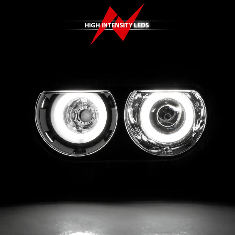 Anzo 2008-2014 Dodge Challenger Projector Headlights w/ Halo Black (CCFL) 121308 User 6