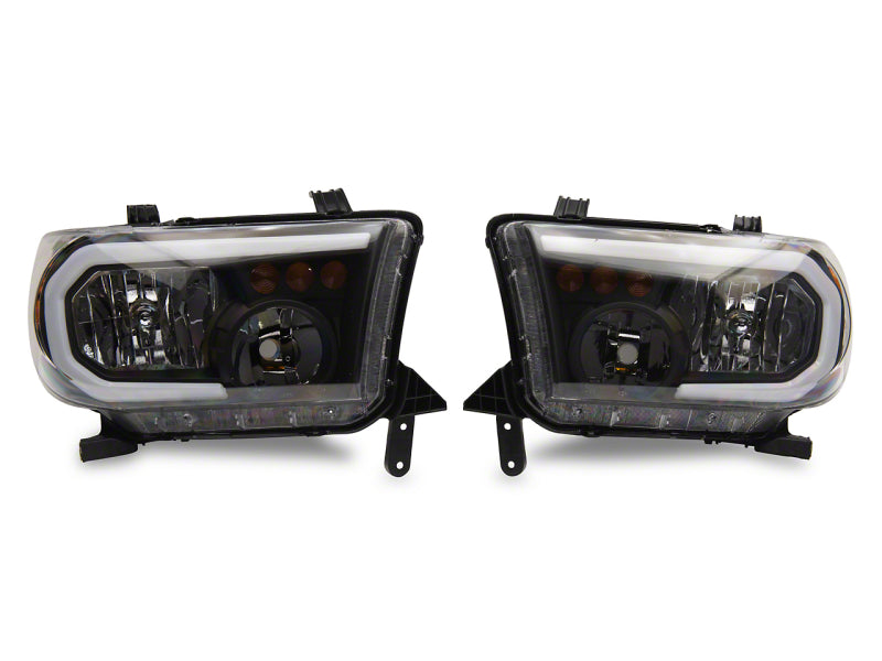 Raxiom 07-13 Toyota Tundra Axial Series Headlights w/ SEQL LED Bar- Blk Housing (Clear Lens) TU16005 TU16005 Photo - Primary