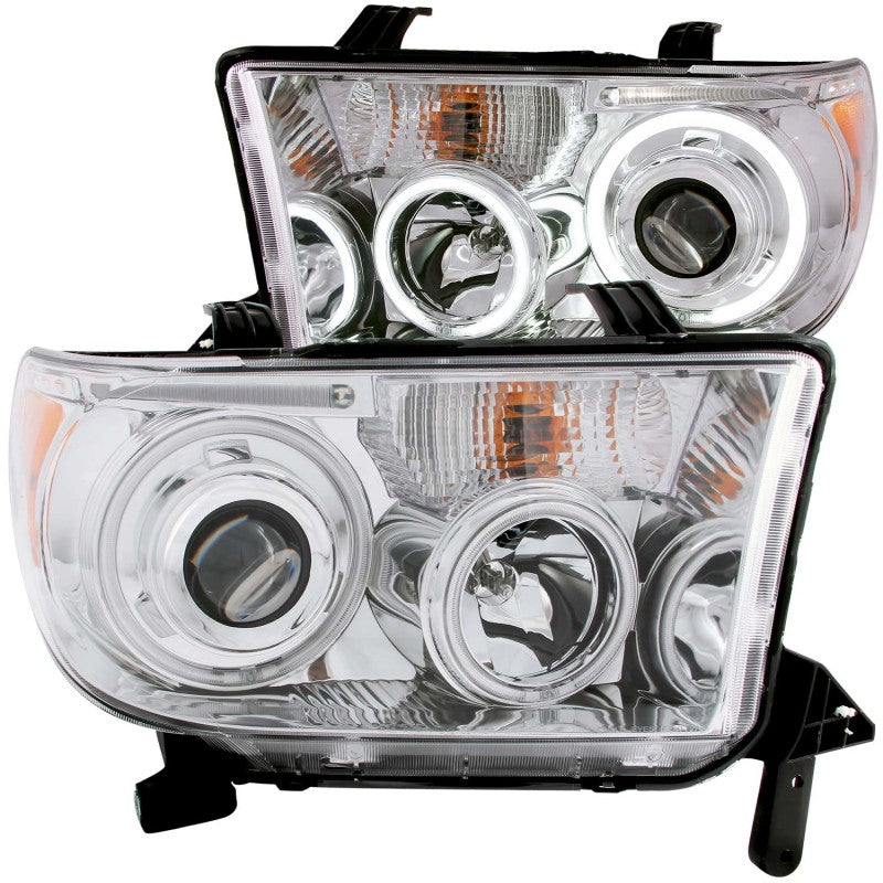 Anzo 2007-2013 Toyota Tundra Projector Headlights w/ Halo Chrome (CCFL) 111173 Photo - Primary