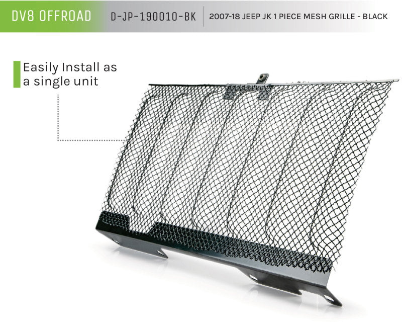 DV8 Offroad 2007-2018 Jeep JK Black Mesh Grille D-JP-190010-BK D-JP-190010-BK Product Brochure - a specific brochure describing a Product