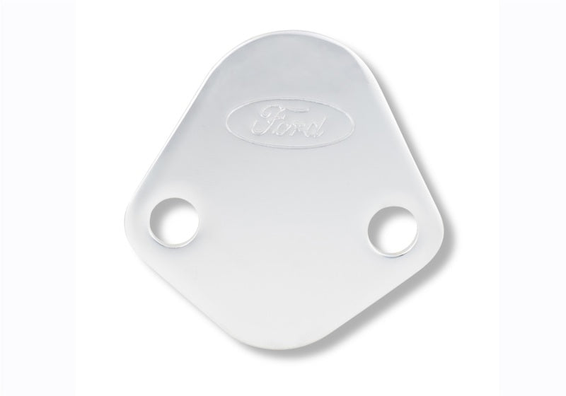 Ford Fuel Pump Block-Off Plate Chrome w/Ford Logo FRD302-290 302-290 Photo - Unmounted
