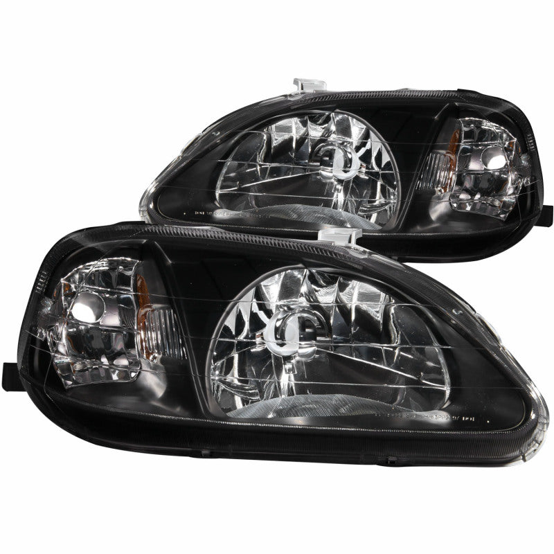 Anzo 1999-2000 Honda Civic Crystal Headlights Black 121070 Photo - Primary