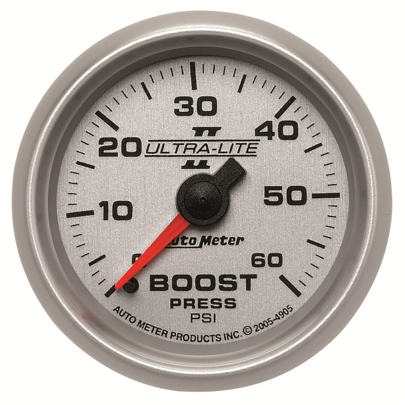 Autometer Gauge, Boost, 2 1/16", 60 PSI, Mechanical, Ultra-Lite II 4905 Photo - Primary