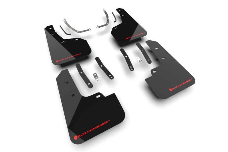 Rally Armor RAL UR Blk Flap/Rd Logo Body Armor & Protection Mud Flaps main image