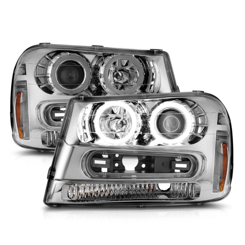 ANZO 02-09 Chevrolet Trailblazer Projector Headlights w/ Halo Chrome Housing (Non-LT Models) 111573 111573 User 4