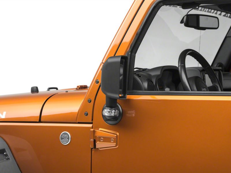 Raxiom 07-18 Jeep Wrangler JK Side Mirrors w/ LED Signal Indicators- Blk J106890 J106890 Photo - Close Up