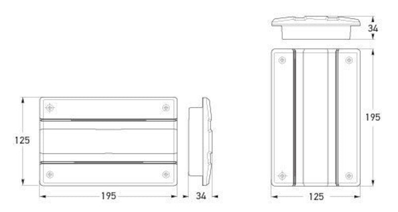 Hella Designline Turn Signal Lamp 959041501 959041501 Technical Drawing