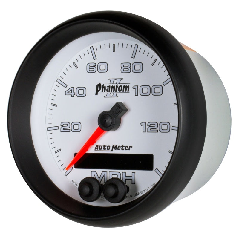 Autometer Phantom II 3-3/8in 0-140MPH In-Dash Electronic GPS Programmable Speedometer 7580 7580 User 2