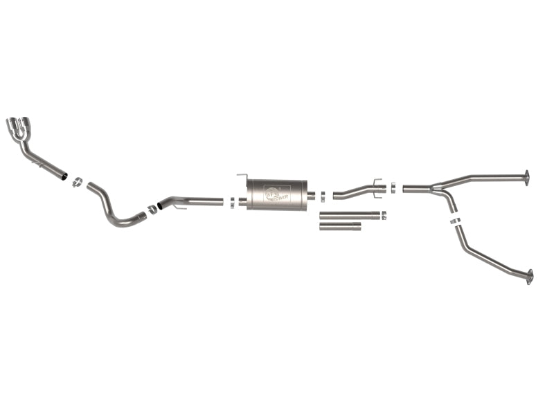 aFe 2022 Toyota Tundra V6-3.5L (tt) Vulcan Series 2.5in to 3in 304 SS Cat-Back Exhaust w/ Polish Tip 49-36061-P 49-36061-P Photo - Unmounted