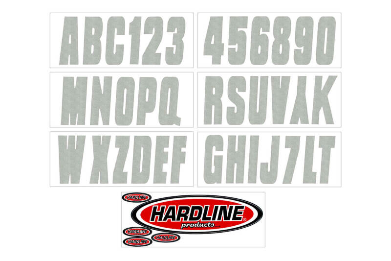Hardline Boat Lettering Registration Kit 3 in. - 350 Silver Solid SIL350EC SIL350EC Photo - Primary