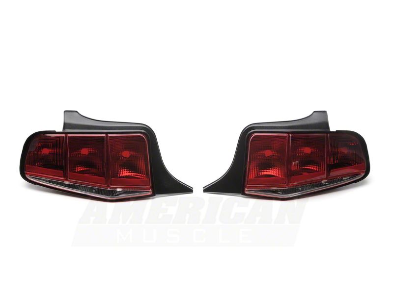 Raxiom 10-12 Ford Mustang Aero Tail Lights- Blk Housing (Smoked Lens) 49145 49145 Photo - Close Up