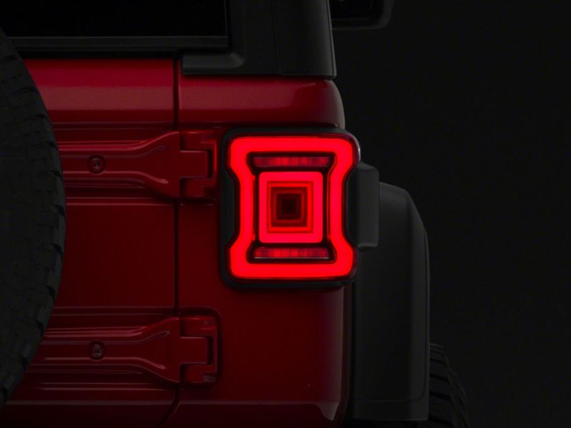 Raxiom 18-23 Jeep Wrangler JL Horizon LED Tail Lights- BlkHousing- Red Lens J133625-JL J133625-JL Photo - Close Up