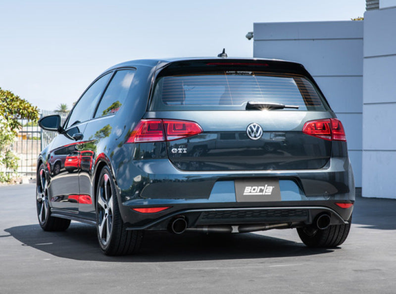 Borla 15-17 Volkswagen GTI (MK7) 2.0T AT/MT SS S-Type Catback Exhaust w/Black Chrome Tips 140750BC 140750BC Photo - lifestyle view