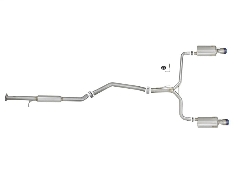 aFe Takeda 2.5-1.75in 304 SS Cat-Back Exhaust System 13-17 Honda 49-36605-L Photo - Unmounted
