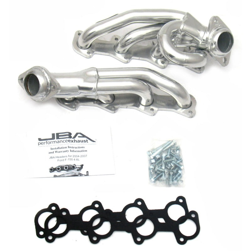 JBA 04-08 Ford F-150 4.6L 2V 1-1/2in Primary Silver Ctd Cat4Ward Header 1687SJS 1687SJS Photo - Primary
