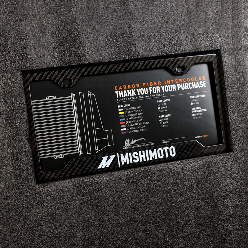 Mishimoto Universal Carbon Fiber Intercooler - Gloss Tanks - 450mm Black Core - C-Flow - P V-Band MMINT-UCF-G4B-C-P MMINT-UCF-G4B-C-P User 1