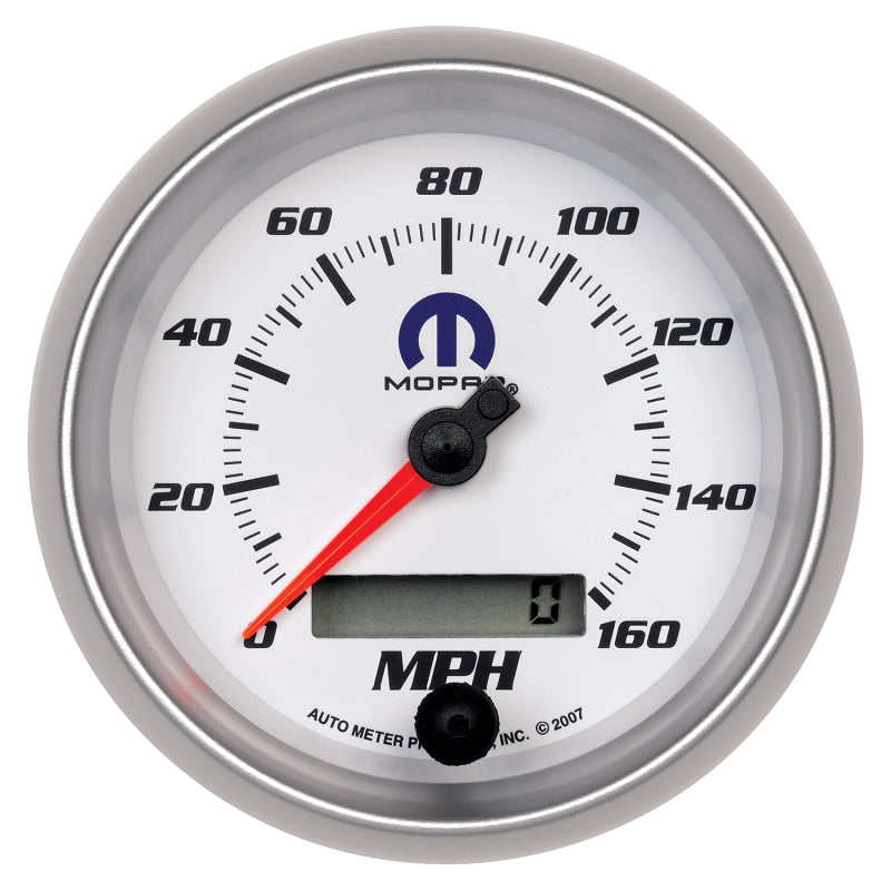 AutoMeter Gauge Speedometer 3-3/8in. 160MPH Elec. Programmable White Mopar 880036 880036 Photo - Primary